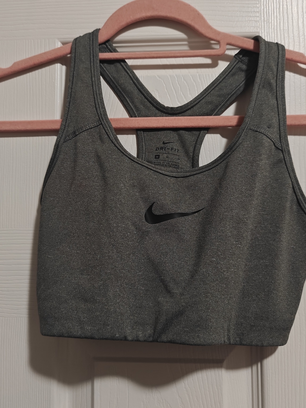 Nike Racerback Sports Bra - Grey - Size Medium